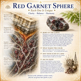 Sphère de grenat rouge