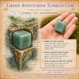 Cube roulé en aventurine verte