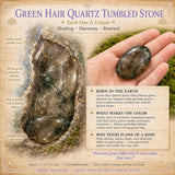 Grønt hår Quartz Tumled Stone