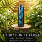 27-stykki kristalrafall og kúlusett með Flash Labradorite