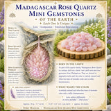 Mini pierres précieuses de quartz rose de Madagascar (lot de 50 grammes / 1,7 oz)