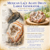 Mexicansk Lace Agate Druzy Large Generator