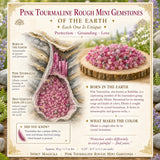 Mini pierres précieuses brutes de tourmaline rose (lot de 50 grammes / 1,7 oz)