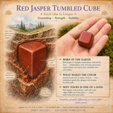 Cubo burattato di diaspro rosso