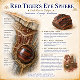 Red Tiger's Eye Sphere - Miðlungs