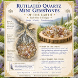 Rutilquarz-Mini-Edelsteine (50 Gramm / 1,7 Unzen Menge)