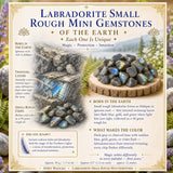 Litlir grófir labradorítsteinar (50 grömm / 1,7 oz lota)