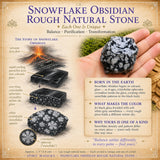 Snowflake Obsidian grófur náttúrusteinn