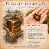 Tiger's Eye Tumbled Cube