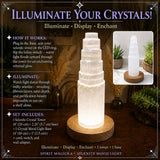 Selenite Crystal Tower Stemmningsljós