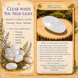 Selenite Ellipse steinar