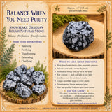 Snowflake Obsidian grófur náttúrusteinn