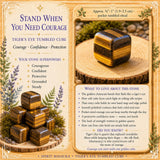 Tiger's Eye Tumbled Cube