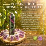 Ruby í Zoisite Divine Love 8-stykki sett