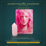 🌙 Sacred Feminine Awakening Oracle Deck & 13 Crystal altaris Set