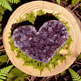 Amethyst Cluster Heart