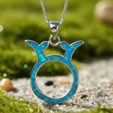 ♉ Taurus Opal Zodiac Necklace  – April 20 to May 20