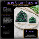 Ruby i Zoisite Pyramid - Medium