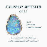 70% OFF - Opal & Silver Ring of Faith & Angel Aura Quartz Point