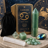 ♋ Cancer - 21 juni - 22 juli - Zodiac Crystal Fusion Set med påse