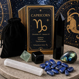 ♑ Capricórnio - 22 de dezembro a 19 de janeiro - Conjunto Zodiac Crystal Fusion com bolsa