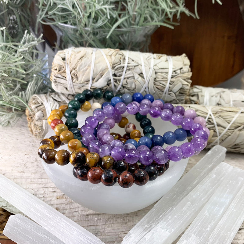 Seven Chakra Stone Bracelet (7-Piece Set)