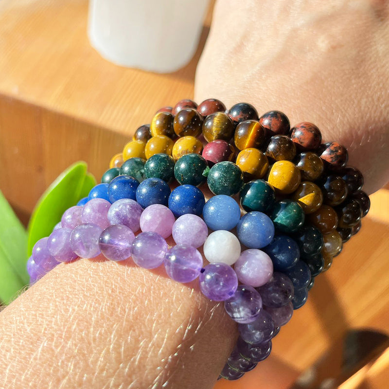 Seven Chakra Stone Bracelet (7-Piece Set)