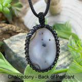 Montana Moss Agate Macramé Pendant Necklace
