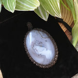 Montana Moss Agate Macramé Pendant Necklace