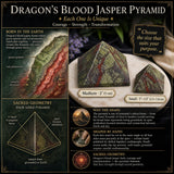 Dragon's Blood Jasper Pyramid - Medium