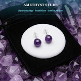 Earrings - Amethyst Studs
