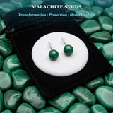 Earrings - Malachite Studs
