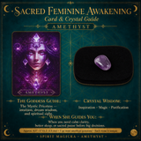 🌙 Sacred Feminine Awakening 13 Oracle kortstokkur + lítill gimsteinar