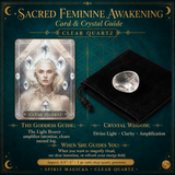 🌙 Sacred Feminine Awakening 13 Oracle kortstokkur + lítill gimsteinar