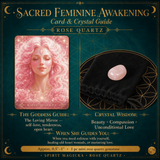 🌙 Sacred Feminine Awakening 13 Oracle kortstokkur + lítill gimsteinar