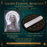 🌙 Sacred Feminine Awakening 13 Oracle kortstokkur + lítill gimsteinar