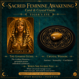 🌙 Sacred Feminine Awakening 13 Oracle kortstokkur + lítill gimsteinar