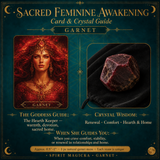 🌙 Sacred Feminine Awakening 13 Oracle kortstokkur + lítill gimsteinar