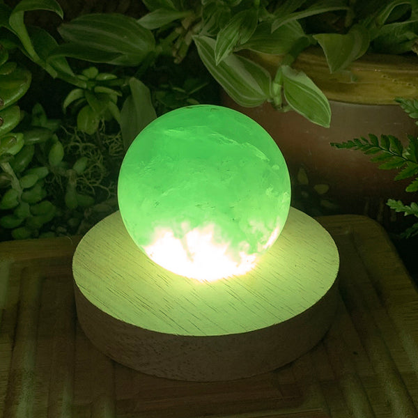 Crystal Mood Light (Green Fluorite Sphere-Medium)
