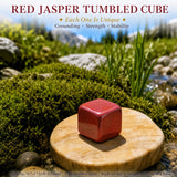 Cubo burattato di diaspro rosso