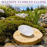 Selenite Ellipse steinar