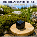 Obsidian Tumbled Cube