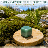 Cube roulé en aventurine verte