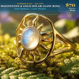 Z ARRON DESIGN Serenity Moonstone kobbertråd anheng halskjede