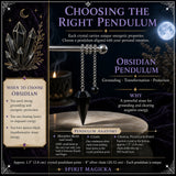Obsidian-Kristall-Pendel
