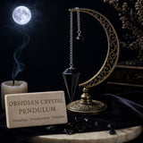 Obsidian-Kristall-Pendel