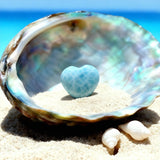 Larimar Hand Carved Heart