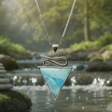 Larimar Silver Trinity Necklace
