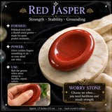 Piedra de preocupación de jaspe rojo