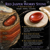 Piedra de preocupación de jaspe rojo